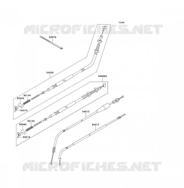 CABLES Kawasaki QUAD 300 2002 KLF300  KLF300-B15