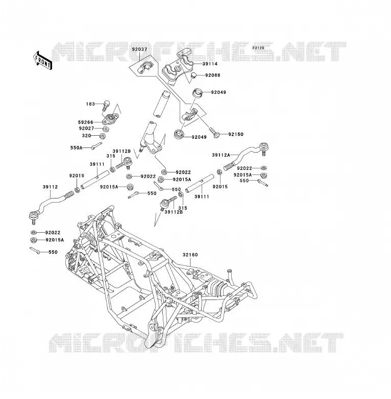 CH&Acirc;SSIS Kawasaki QUAD 300 2002 KLF300  KLF300-B15