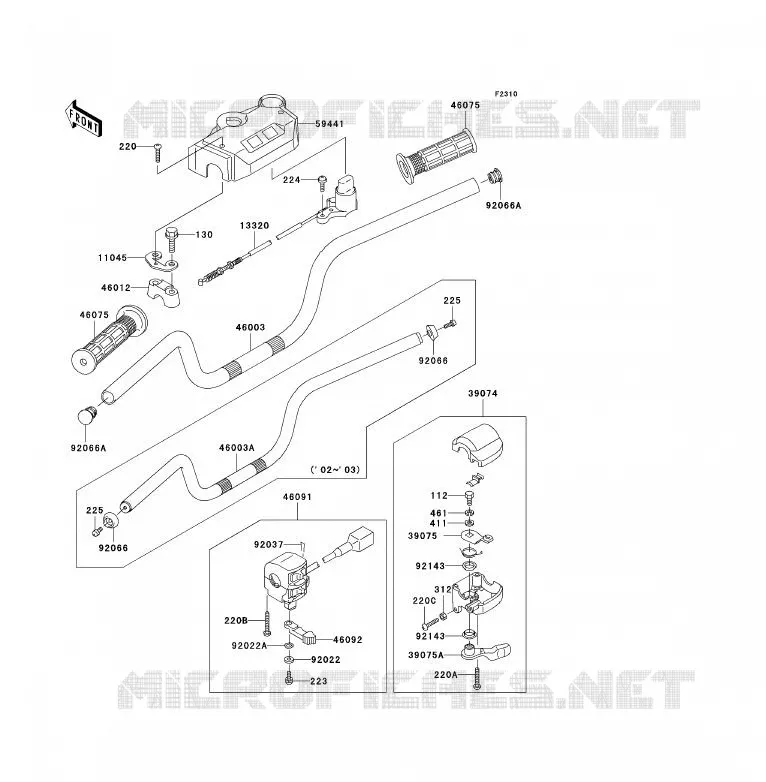 GUIDON Kawasaki QUAD 300 2002 KLF300  KLF300-B15