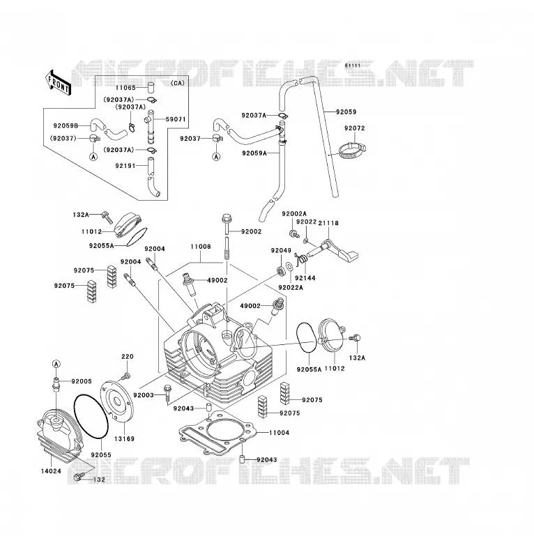 CULASSE Kawasaki QUAD 300 2003 KLF300  KLF300-B16