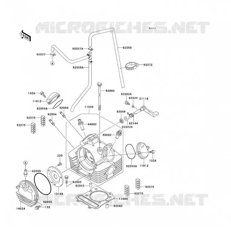 CULASSE Kawasaki QUAD 300 2004 KLF300  KLF300-B17