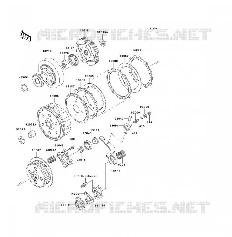 EMBRAYAGE Kawasaki QUAD 300 2004 KLF300  KLF300-B17