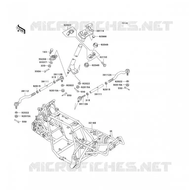 CH&Acirc;SSIS Kawasaki QUAD 300 2005 KLF300  KLF300-B18