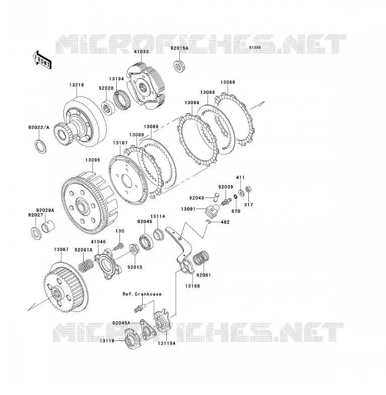 EMBRAYAGE Kawasaki QUAD 300 1991 KLF300  KLF300-B4