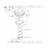 CYLINDRE/PISTON pour Kawasaki KLF300