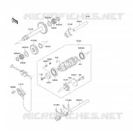 FOURCHETTE/BARRILLET DE SELECTION pour Kawasaki KLF300