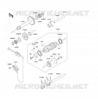 FOURCHETTE/BARRILLET DE SELECTION pour Kawasaki KLF300