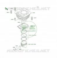 CYLINDRE/PISTON pour Kawasaki KLF300