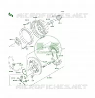 MOYEU ARRIERE pour Kawasaki KLF300