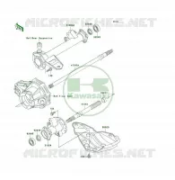 AXE ARRI&Egrave;RE pour Kawasaki KLF300