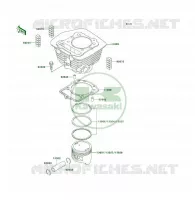 CYLINDRE/PISTON pour Kawasaki KLF300