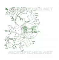 GARDE BOUE ARRI&Egrave;RE pour Kawasaki KLF300