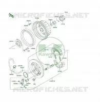 MOYEU ARRIERE pour Kawasaki KLF300