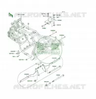 PIECE DE CADRE (COUVERTURE) pour Kawasaki KLF300