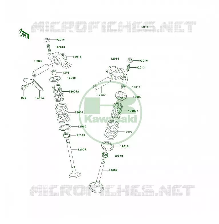 SOUPAPE Kawasaki QUAD 300 1995 KLF300  KLF300-B8A