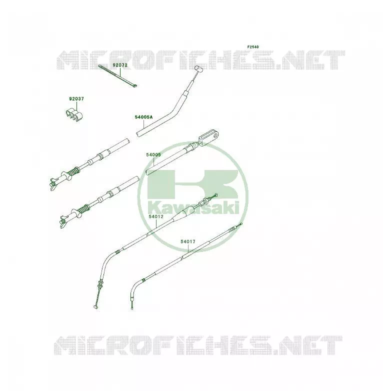 CABLES Kawasaki QUAD 300 2000 KLF300 4X4  KLF300-C12