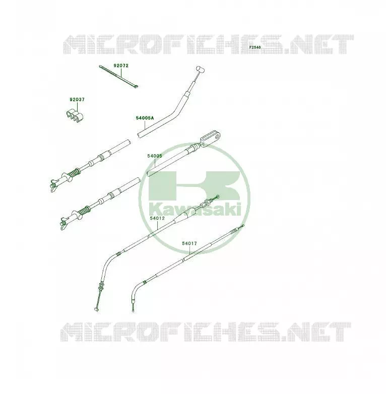 CABLES Kawasaki QUAD 300 2001 KLF300 4X4  KLF300-C13