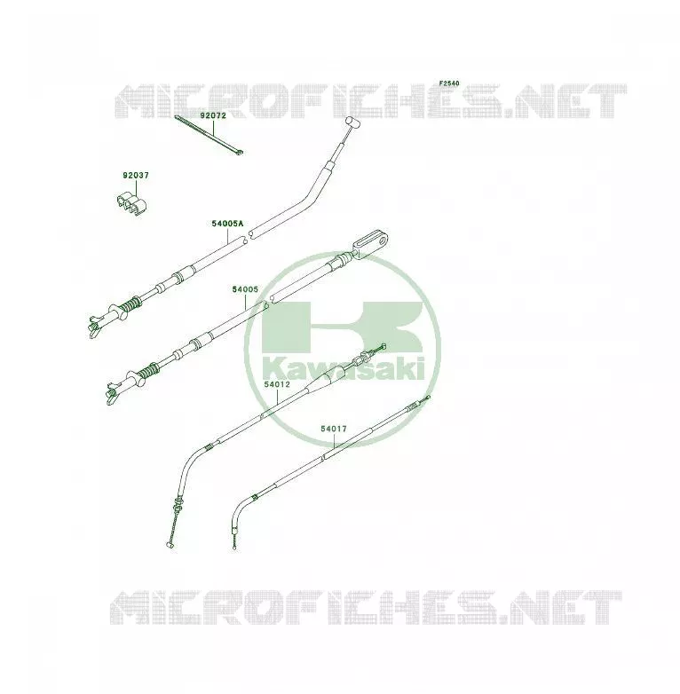 CABLES Kawasaki QUAD 300 2003 KLF300 4X4  KLF300-C15