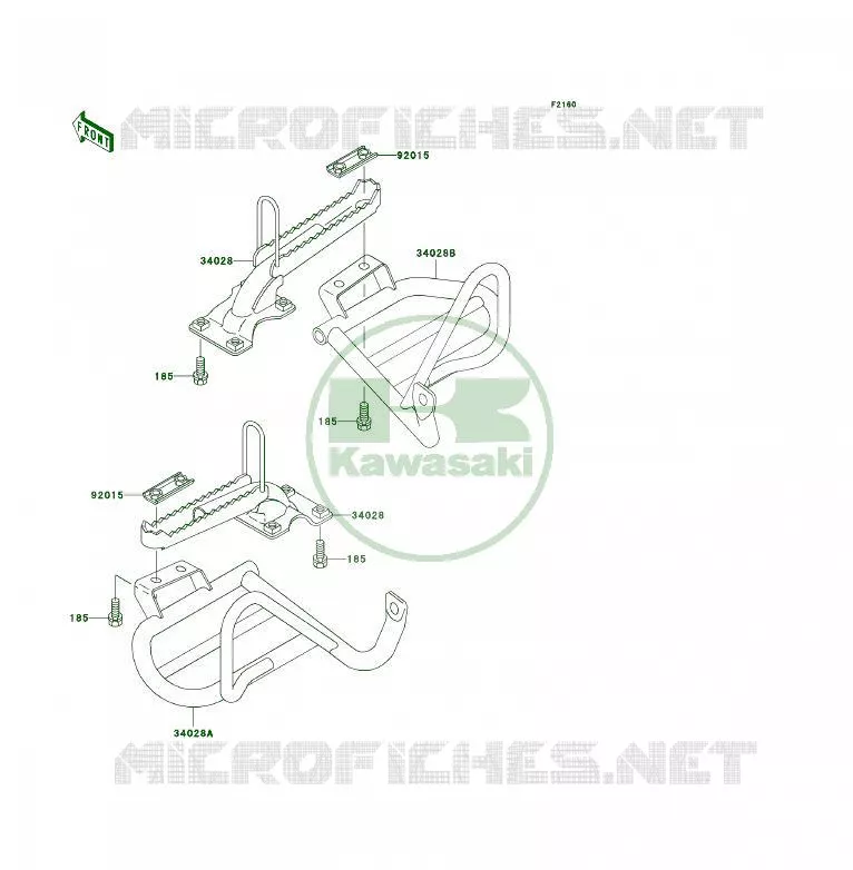 REPOSE PIED Kawasaki QUAD 300 2003 KLF300 4X4  KLF300-C15