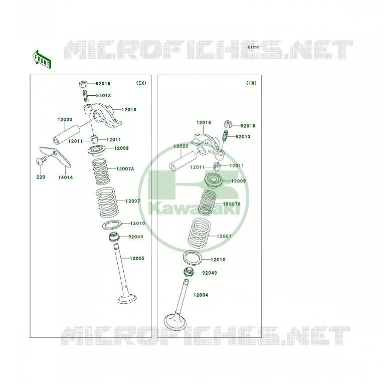 SOUPAPE Kawasaki QUAD 300 2004 KLF300 4X4  KLF300-C16