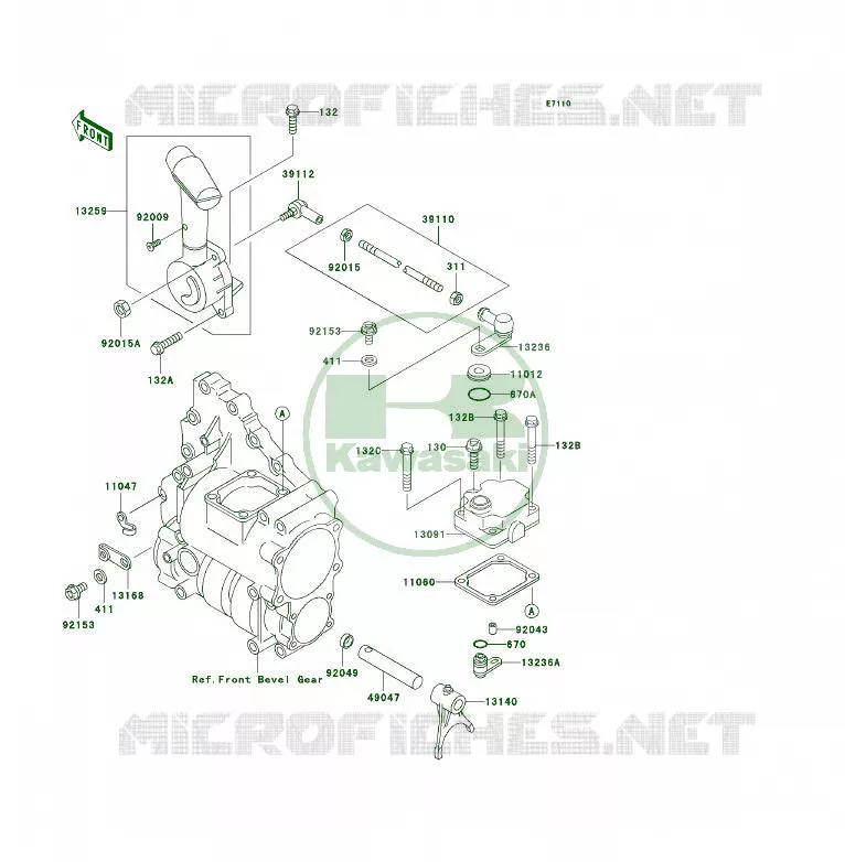 CONTROLE Kawasaki QUAD 300 2005 KLF300 4X4  KLF300-C17