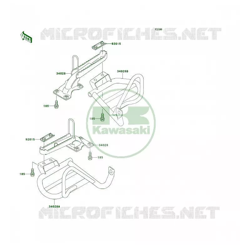REPOSE PIED Kawasaki QUAD 300 2005 KLF300 4X4  KLF300-C17