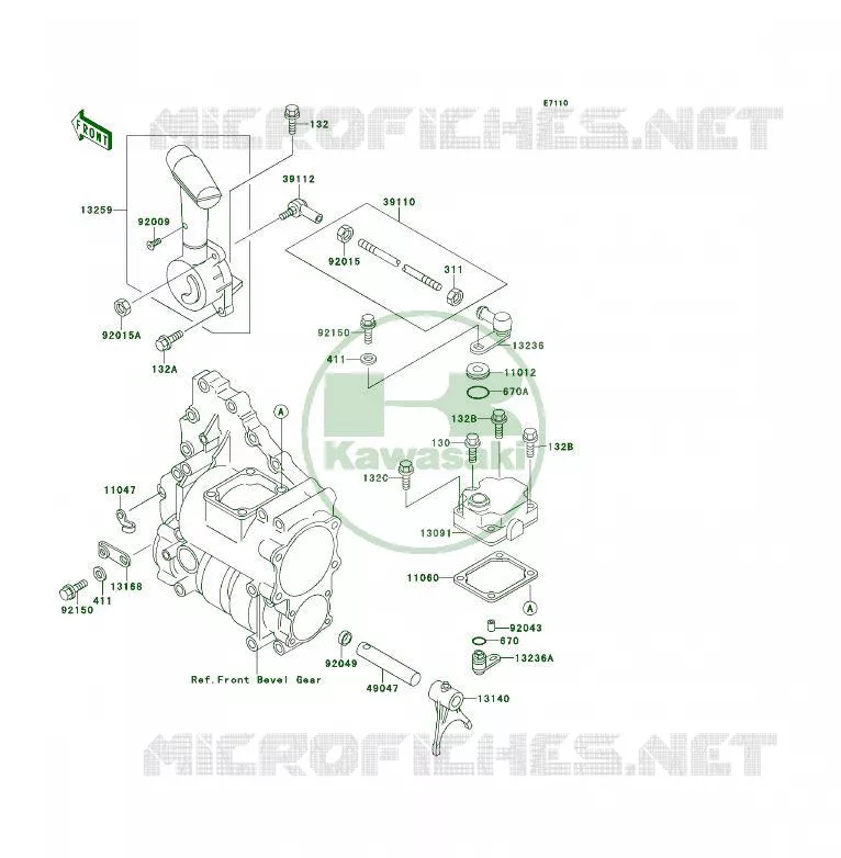 CONTROLE Kawasaki QUAD 300 1990 KLF300 4X4  KLF300-C2