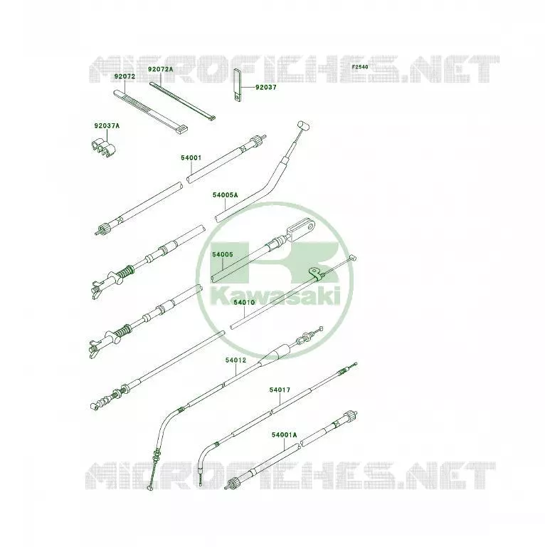 CABLE Kawasaki QUAD 300 1990 KLF300 4X4  KLF300-C2