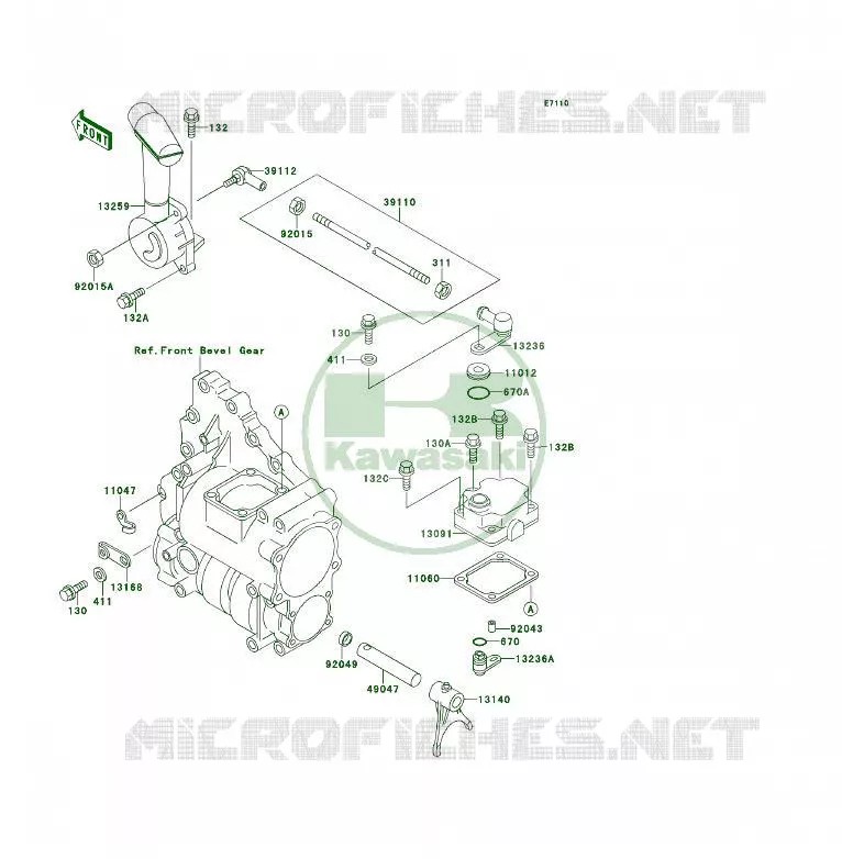 CONTROLE Kawasaki QUAD 300 1990 KLF300 4X4  KLF300-C2