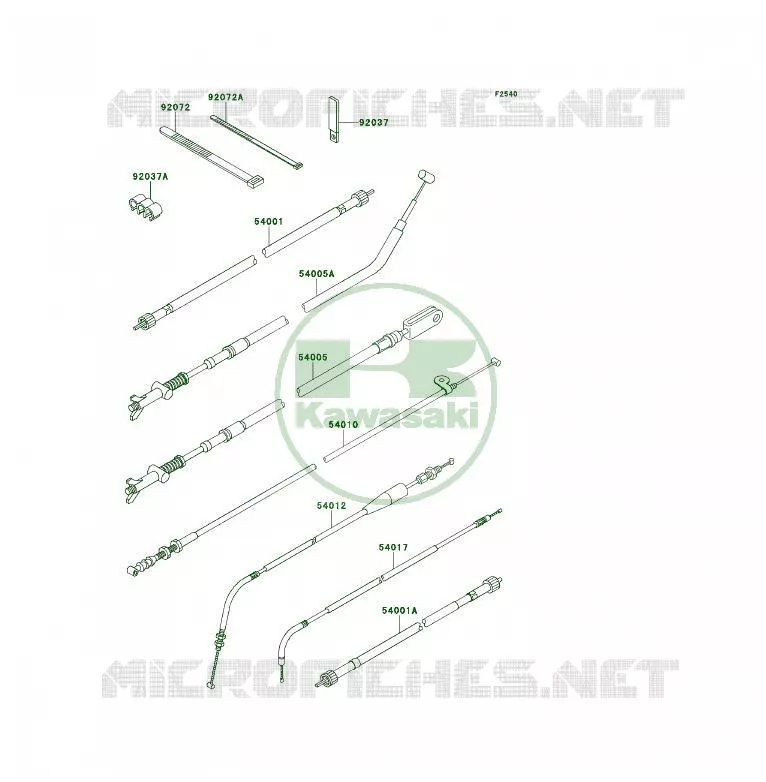 CABLE Kawasaki QUAD 300 1990 KLF300 4X4  KLF300-C2