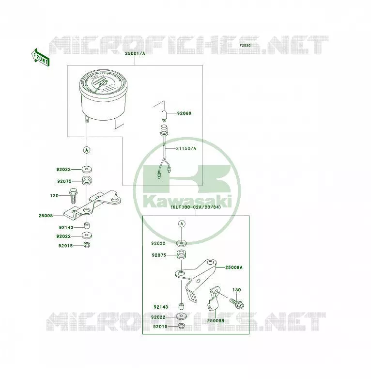 COMPTEURS Kawasaki QUAD 300 1990 KLF300 4X4  KLF300-C2