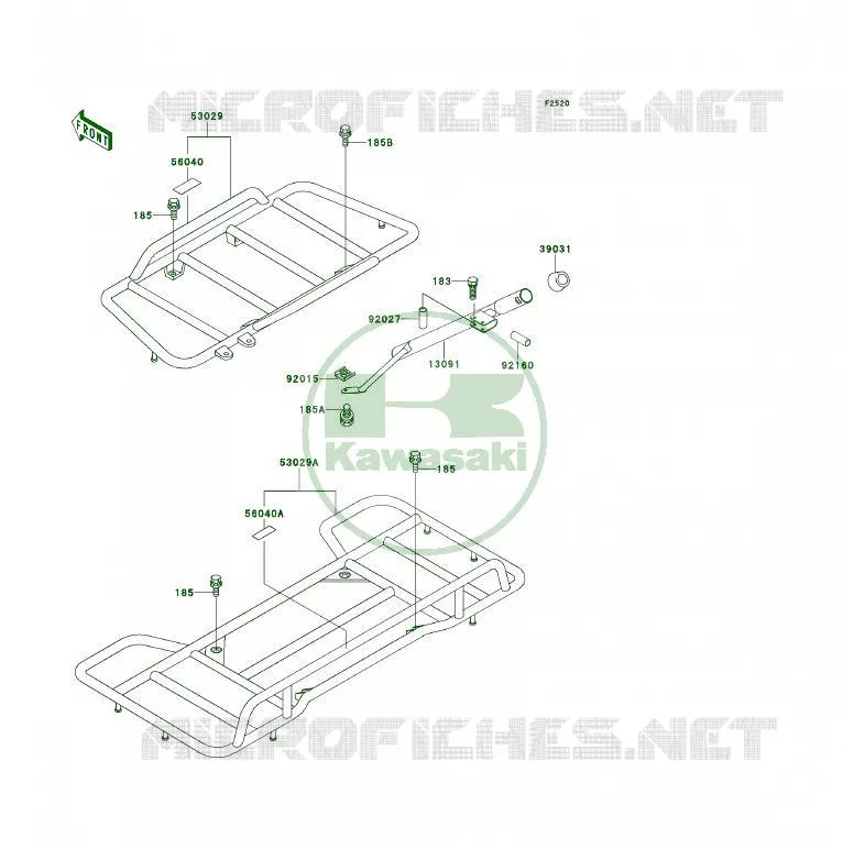 SUPPORT Kawasaki QUAD 300 1990 KLF300 4X4  KLF300-C2