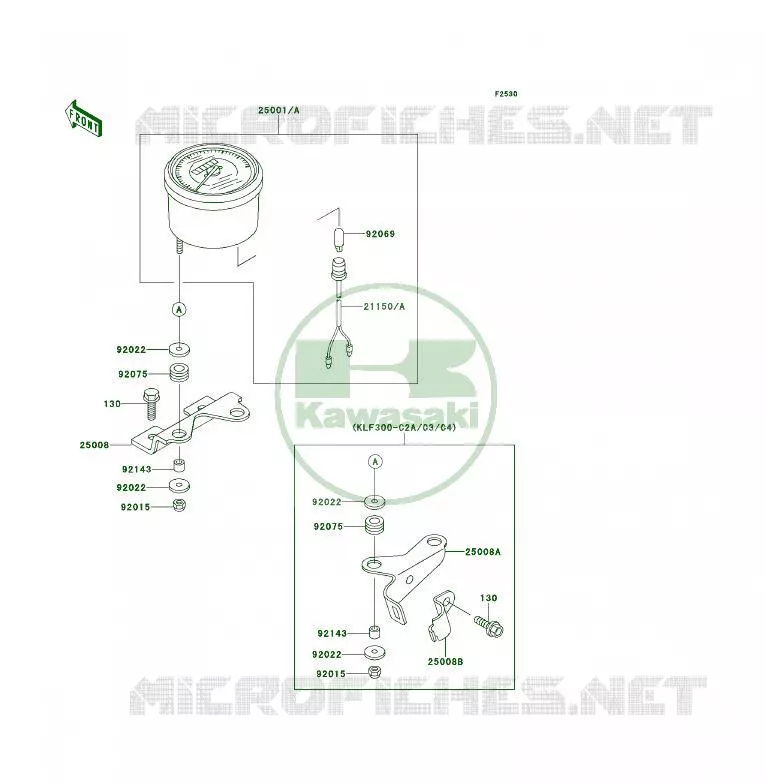 COMPTEURS Kawasaki QUAD 300 1992 KLF300 4X4  KLF300-C4
