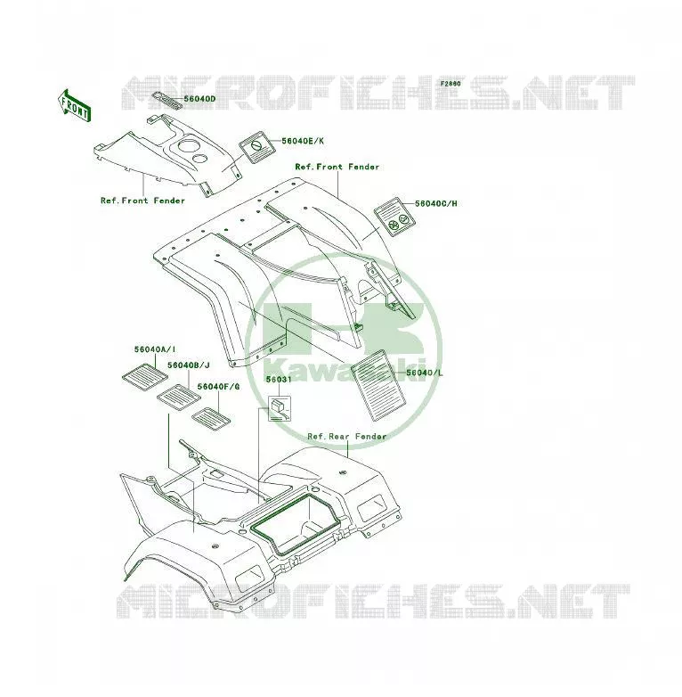 LABEL Kawasaki QUAD 300 1994 KLF300 4X4  KLF300-C6