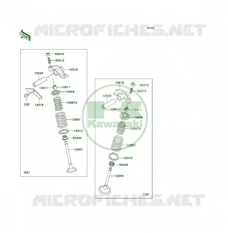 SOUPAPE Kawasaki QUAD 300 2006 KLF300 4X4  KLF300C6F