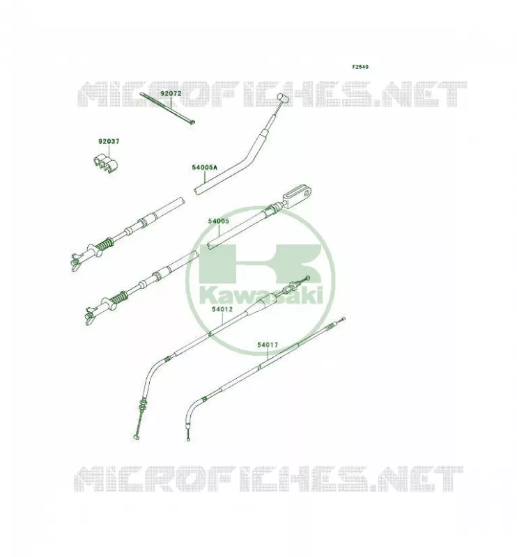 CABLES Kawasaki QUAD 300 1995 KLF300 4X4  KLF300-C7
