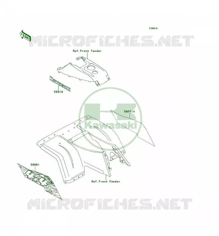 STICKER(GRAY) Kawasaki QUAD 300 1995 KLF300 4X4  KLF300-C7