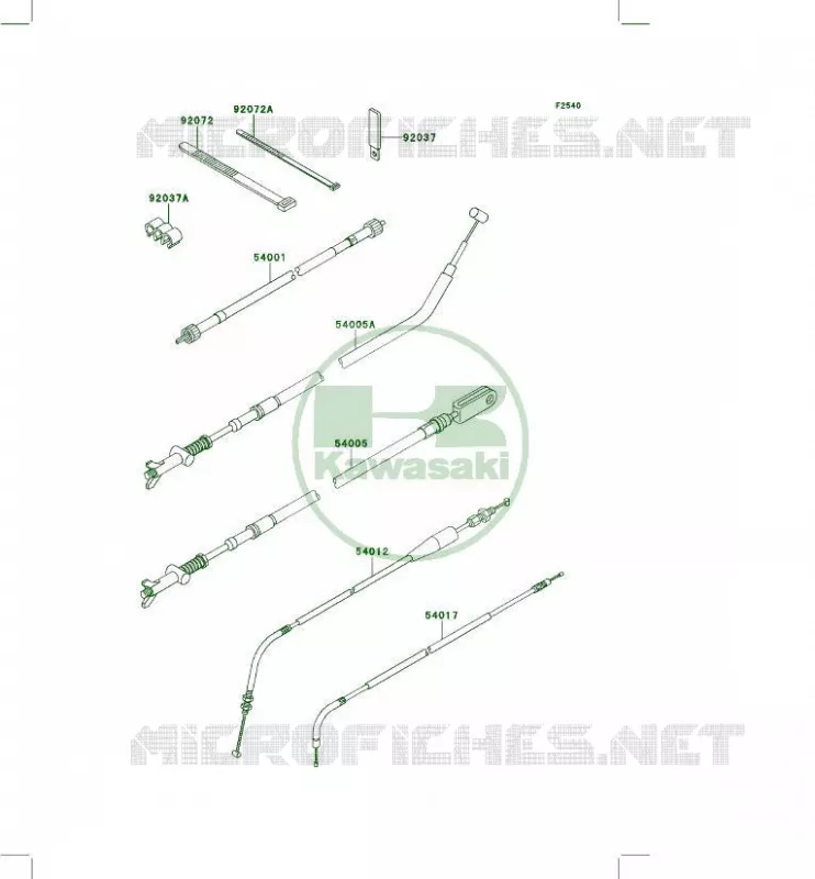 CABLES Kawasaki QUAD 300 1995 KLF300 4X4  KLF300-C7A