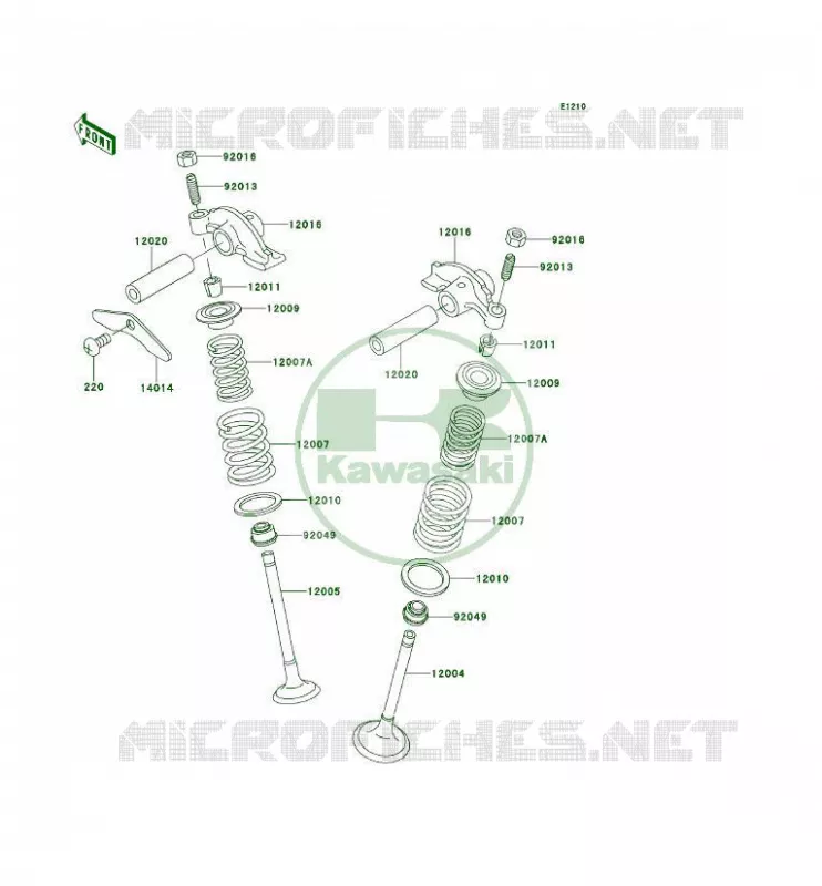 SOUPAPE Kawasaki QUAD 300 1995 KLF300 4X4  KLF300-C7A