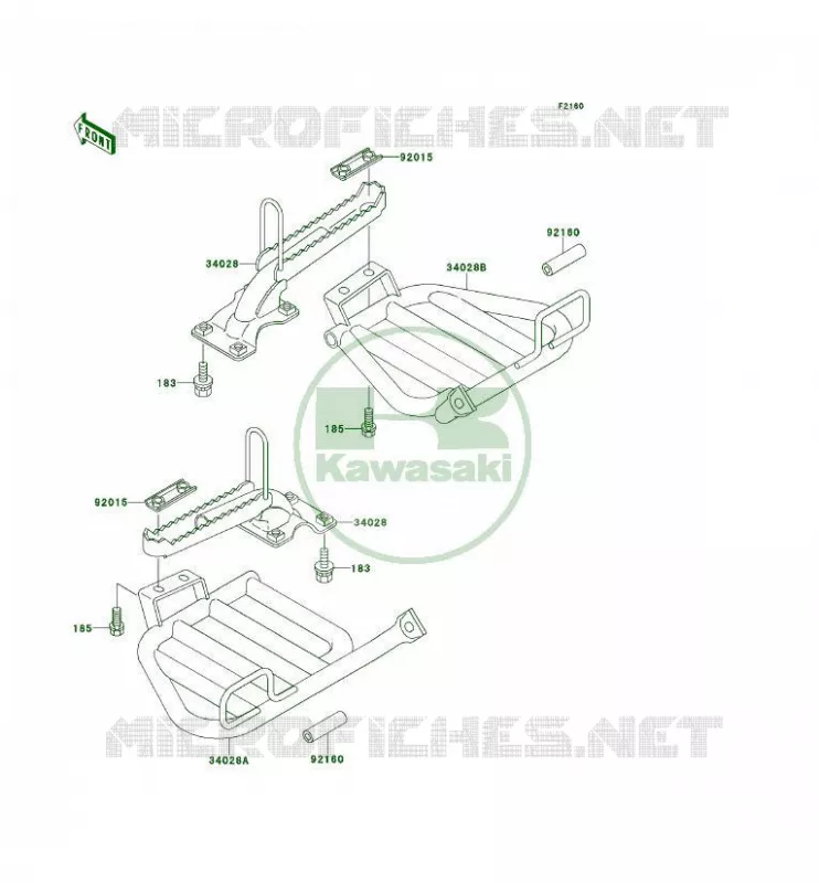 REPOSE PIED Kawasaki QUAD 300 1997 KLF300 4X4  KLF300-C9