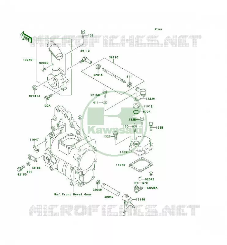 CONTROLE Kawasaki QUAD 300 1997 KLF300 4X4  KLF300-C9