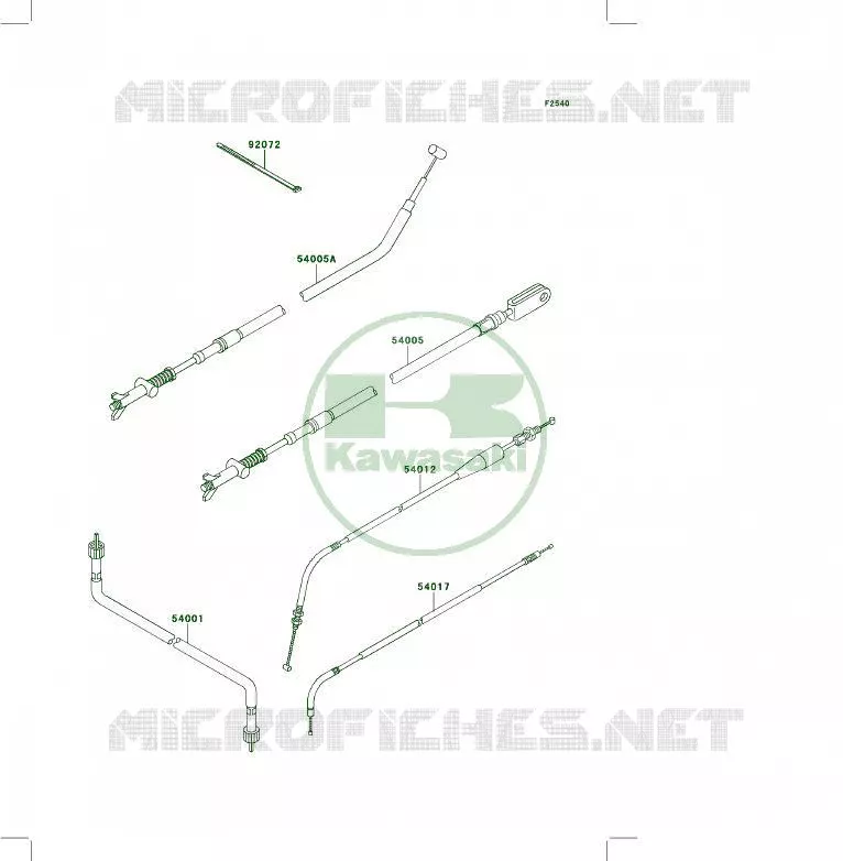 CABLES Kawasaki QUAD 400 1993 KLF400 4X4  KLF400-B1