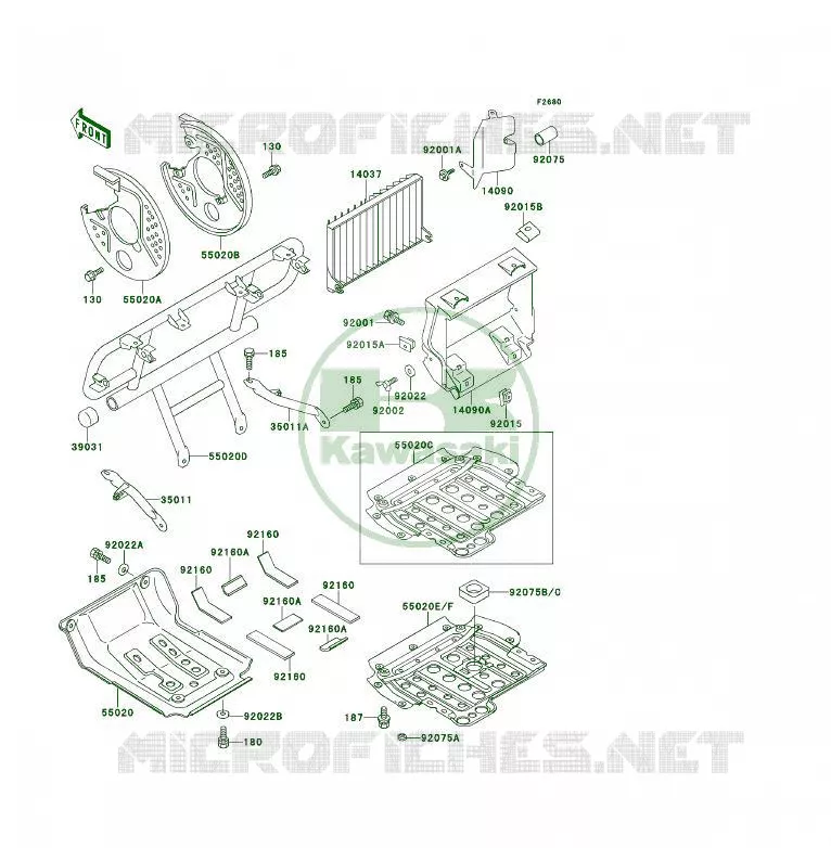 PROTECTION(S) Kawasaki QUAD 400 1993 KLF400 4X4  KLF400-B1