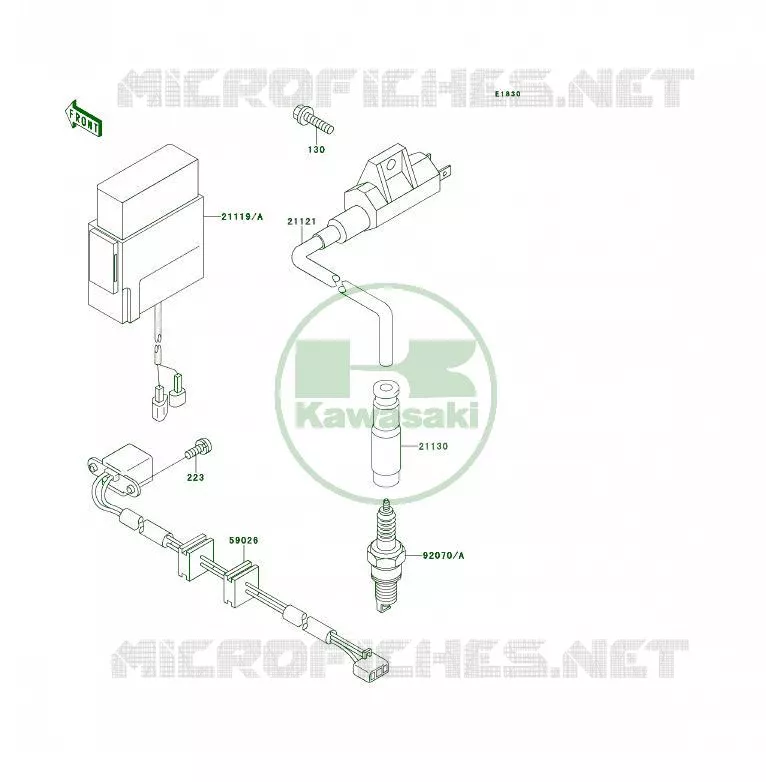 SYSTEME D&acute;ALLUMAGE Kawasaki QUAD 400 1993 KLF400 4X4  KLF400-B1