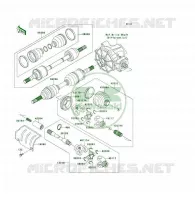 ARBRE DE TRANSMISSION(AVANT) pour Kawasaki KLF400 4X4