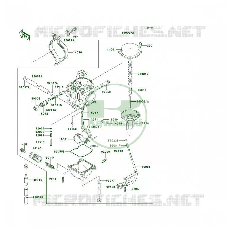 CARBURATEUR Kawasaki QUAD 400 1994 KLF400 4X4  KLF400-B2