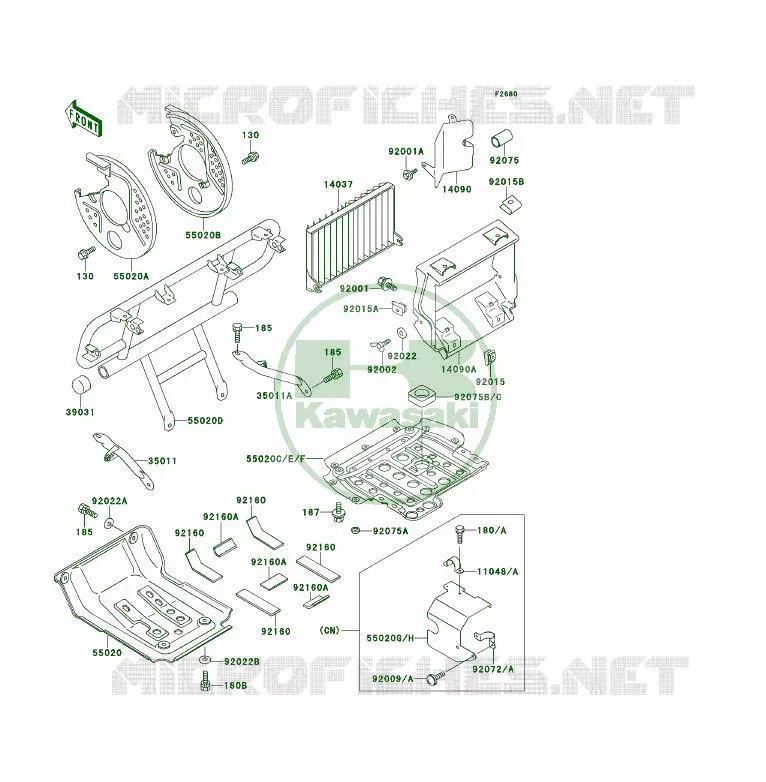 PROTECTION(S) Kawasaki QUAD 400 1994 KLF400 4X4  KLF400-B2