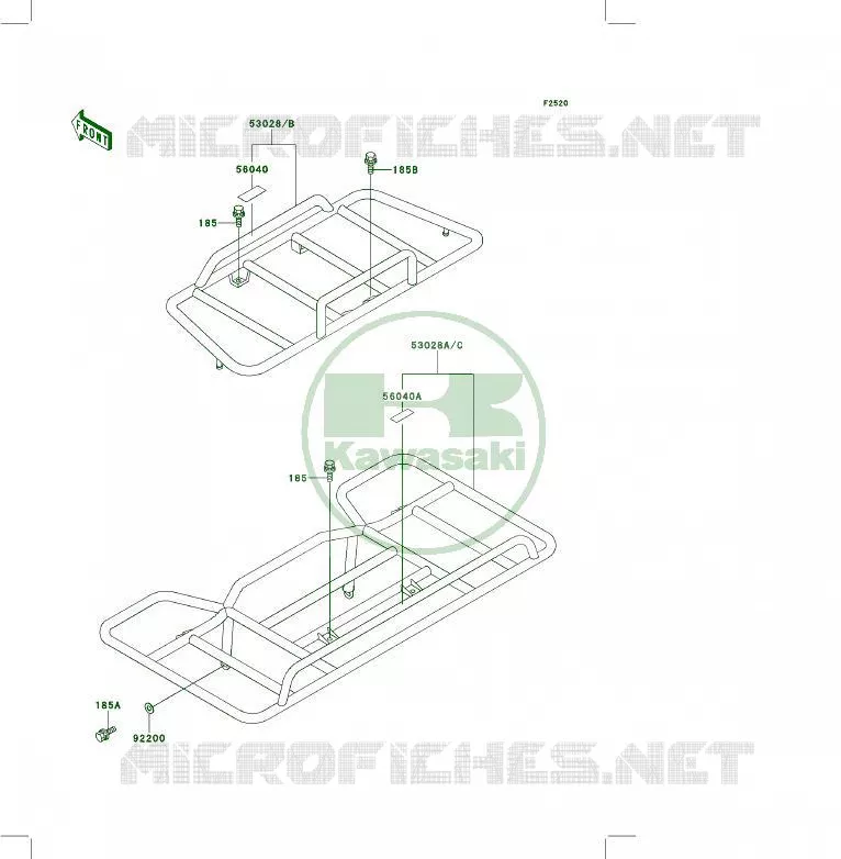 PORTE BAGAGE (S) Kawasaki QUAD 400 1994 KLF400 4X4  KLF400-B2
