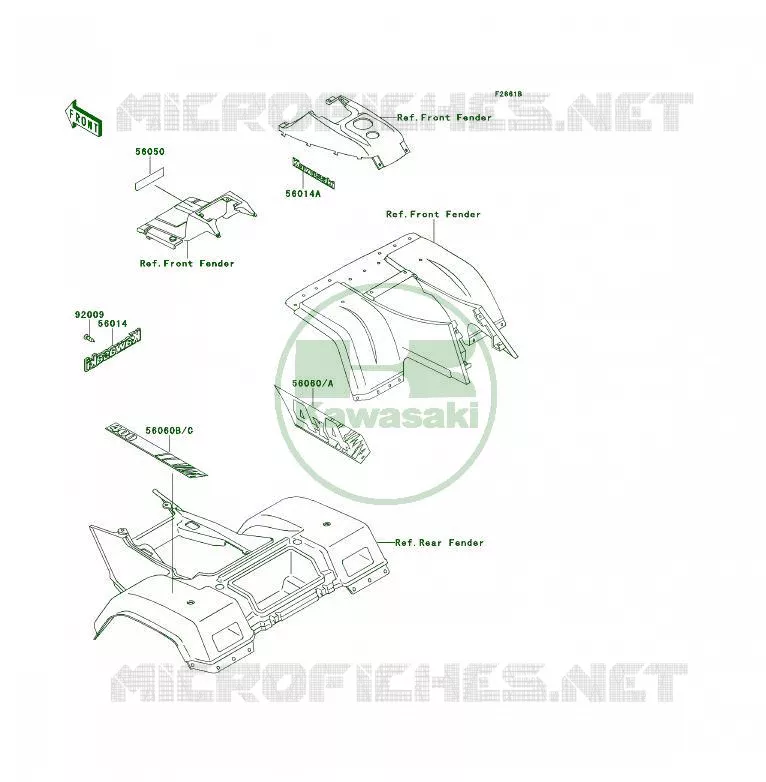 STICKER Kawasaki QUAD 400 1994 KLF400 4X4  KLF400-B2