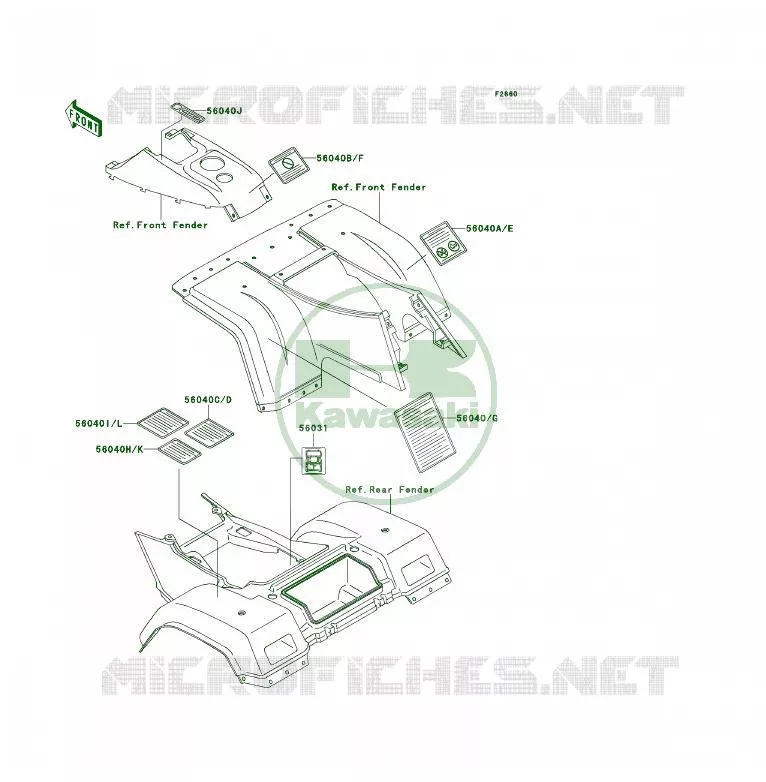 LABEL Kawasaki QUAD 400 1995 KLF400 4X4  KLF400-B3